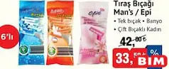 MAN'S/EPİ TIRAŞ BIÇAĞI 6'LI
